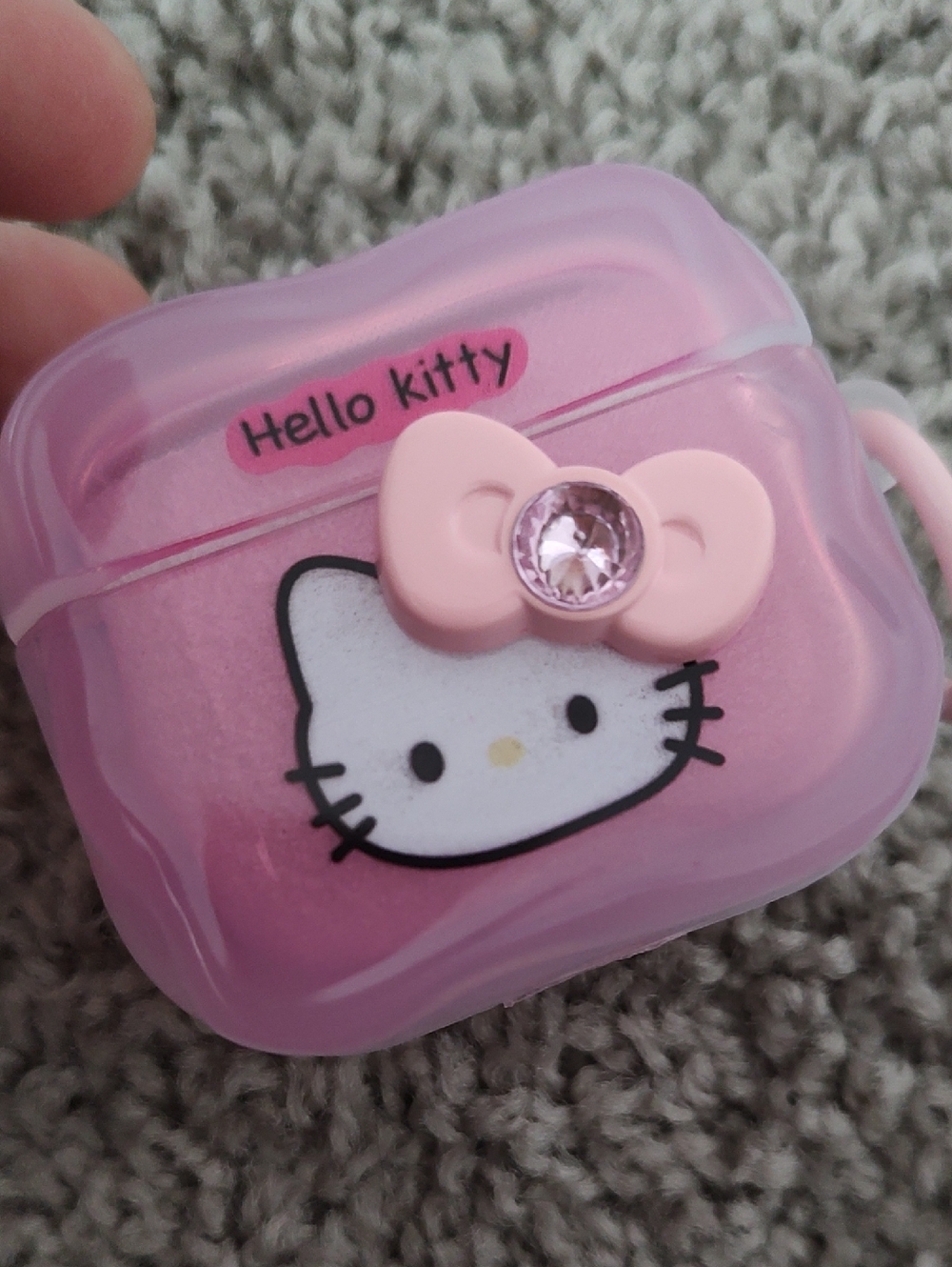 Hello Kitty Pink AirPods 3 Case Cover with Bow Charm
